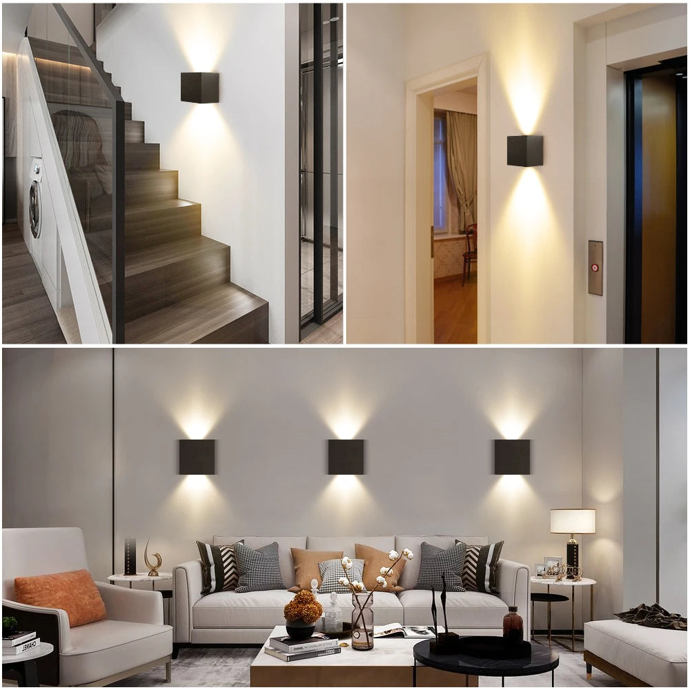 Led Wall Lamp Waterproof External Wall Sconce Lights Outdoor Lighting Fixture For Home Decor Stairs Garden Bedroom Street Lamps