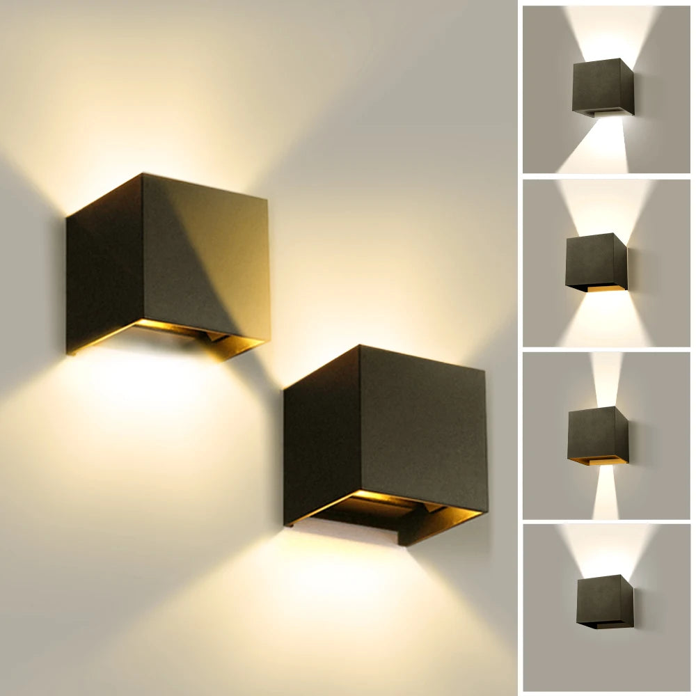 Led Wall Lamp Waterproof External Wall Sconce Lights Outdoor Lighting Fixture For Home Decor Stairs Garden Bedroom Street Lamps