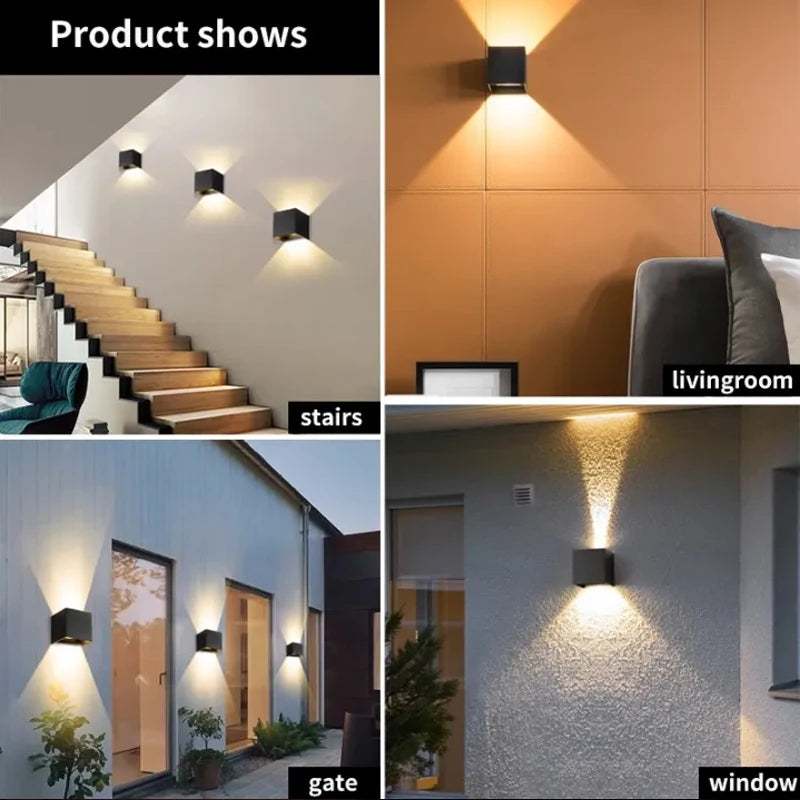Led Wall Lamp Waterproof External Wall Sconce Lights Outdoor Lighting Fixture For Home Decor Stairs Garden Bedroom Street Lamps