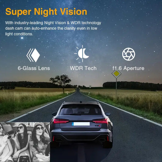 Dash Camera Front 1080P and Inside 720P