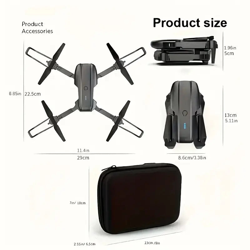E99 Pro K3 Foldable Quadcopter Drone with HD Dual Cameras