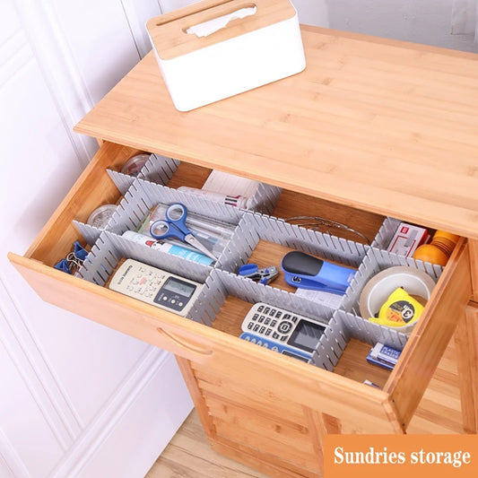 Adjustable DIY Drawer Divider Partition Durable Storage Organiser Makeup Sock Underwear Drawer Organizer Home Bedroom Organizer