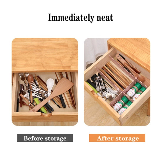 Adjustable DIY Drawer Divider Partition Durable Storage Organiser Makeup Sock Underwear Drawer Organizer Home Bedroom Organizer