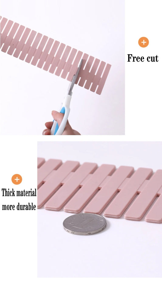 Adjustable DIY Drawer Divider Partition Durable Storage Organiser Makeup Sock Underwear Drawer Organizer Home Bedroom Organizer