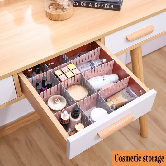 Adjustable DIY Drawer Divider Partition Durable Storage Organiser Makeup Sock Underwear Drawer Organizer Home Bedroom Organizer
