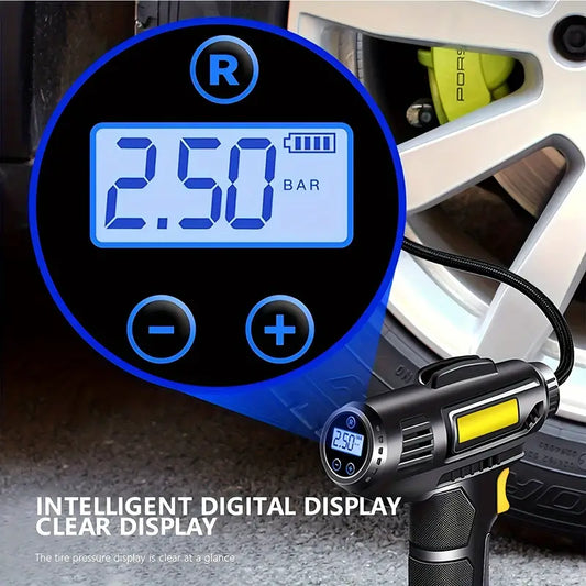 120W Rechargeable Tyre Inflator Air Compressor