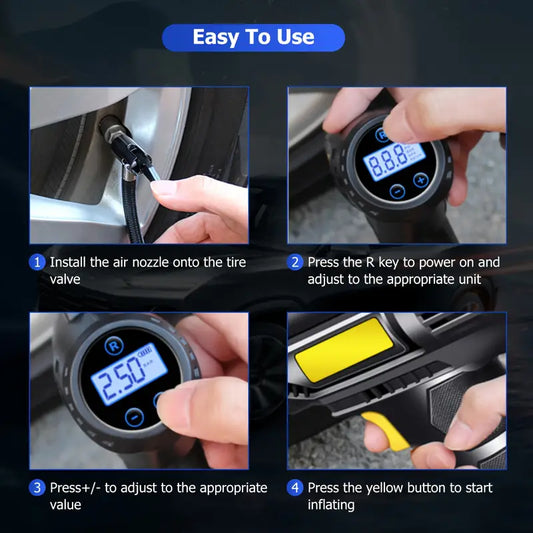 120W Rechargeable Tyre Inflator Air Compressor