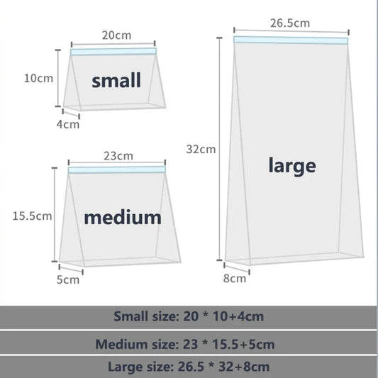 Food Preservation Sealed Bag Kitchen Refrigerator Reusable Storage Bags, Zipper Lock Bags,  Transparent Storage Bags