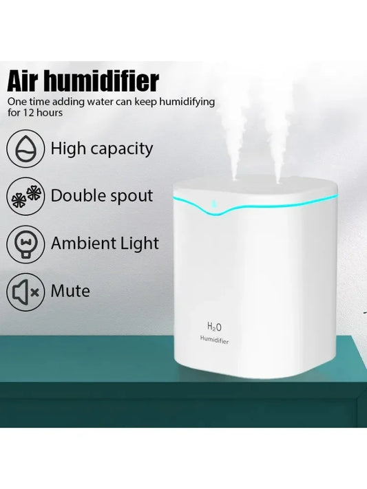 2L USB Air Humidifier Mini Purifier Portable For Home Car Cool Mist Sprayer Portable Aroma Diffuser Electric Air Humidifier
