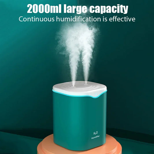 2L USB Air Humidifier Mini Purifier Portable For Home Car Cool Mist Sprayer Portable Aroma Diffuser Electric Air Humidifier