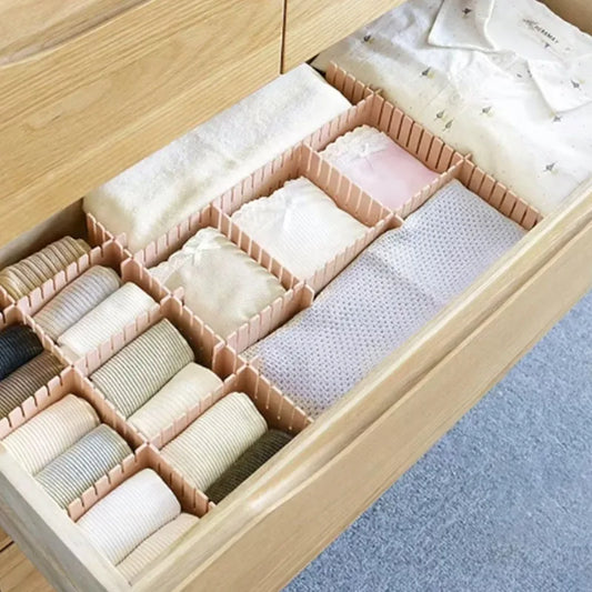 Adjustable DIY Drawer Divider Partition Durable Storage Organiser Makeup Sock Underwear Drawer Organizer Home Bedroom Organizer