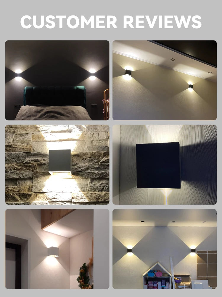 Led Wall Lamp Waterproof External Wall Sconce Lights Outdoor Lighting Fixture For Home Decor Stairs Garden Bedroom Street Lamps