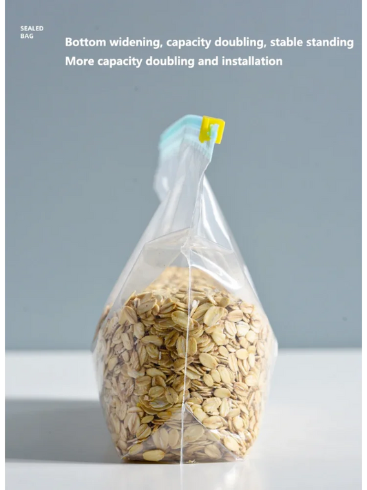Food Preservation Sealed Bag Kitchen Refrigerator Reusable Storage Bags, Zipper Lock Bags,  Transparent Storage Bags