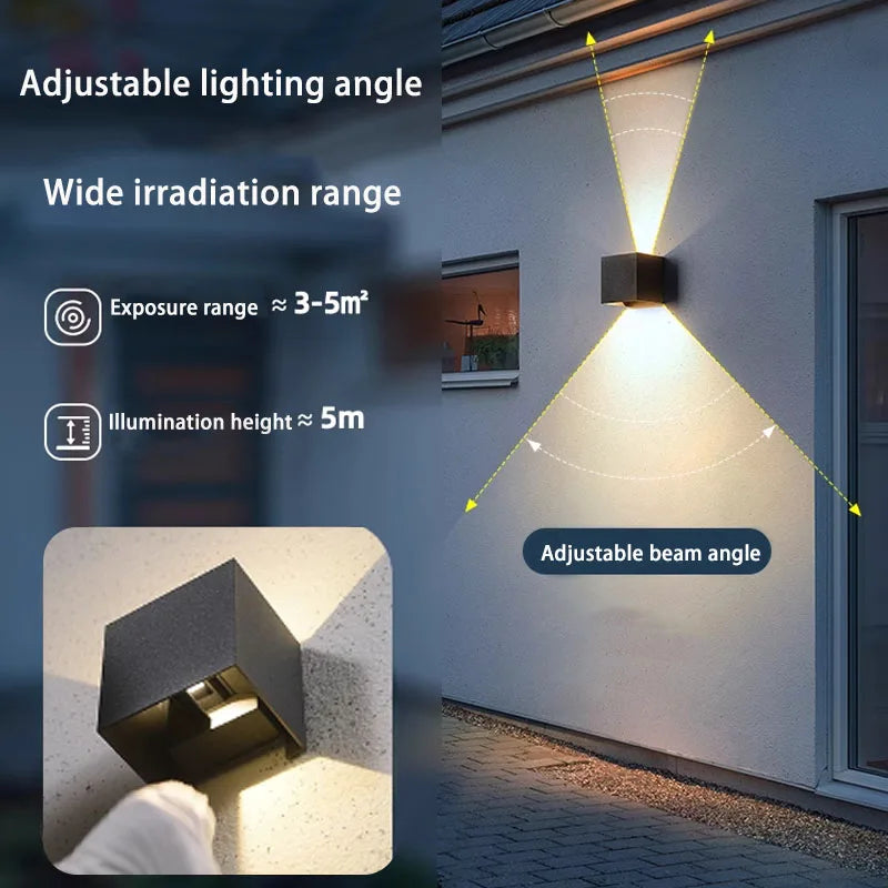 Led Wall Lamp Waterproof External Wall Sconce Lights Outdoor Lighting Fixture For Home Decor Stairs Garden Bedroom Street Lamps