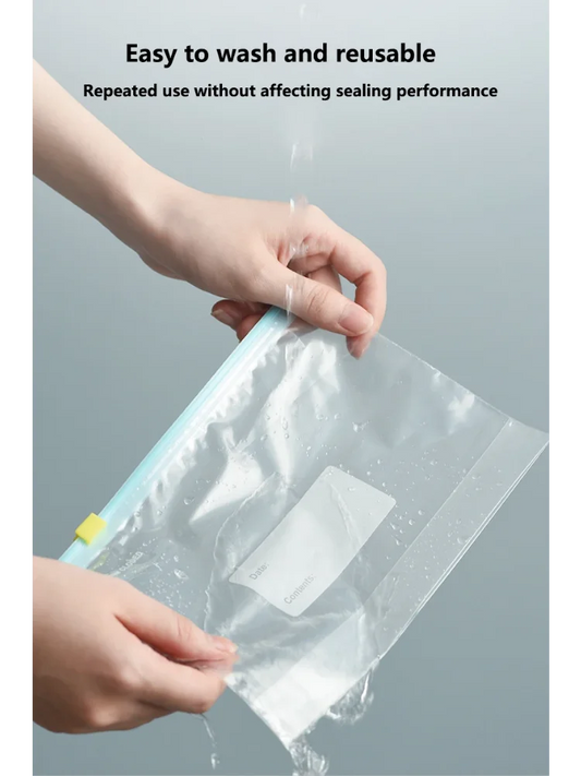 Food Preservation Sealed Bag Kitchen Refrigerator Reusable Storage Bags, Zipper Lock Bags,  Transparent Storage Bags
