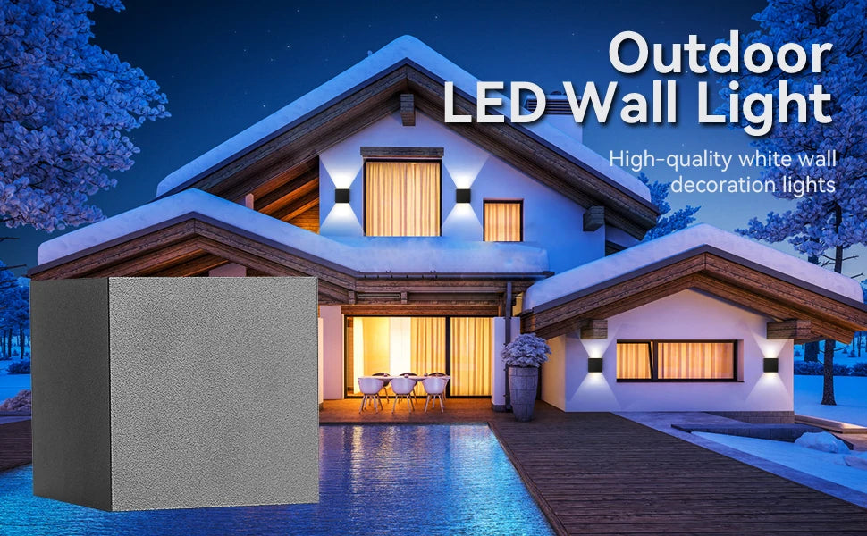 Led Wall Lamp Waterproof External Wall Sconce Lights Outdoor Lighting Fixture For Home Decor Stairs Garden Bedroom Street Lamps
