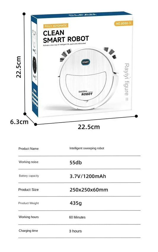 Intelligent Robot Cleaner USB Three in One Sweeping and Mopping Robot Cleaner Kitchen Robots Electric Floor Mop Vaccum Cleaner