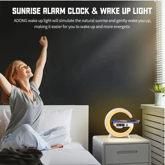 Kouzone Wireless Speaker with Ambient Bedside Light & Wireless Charging Pad