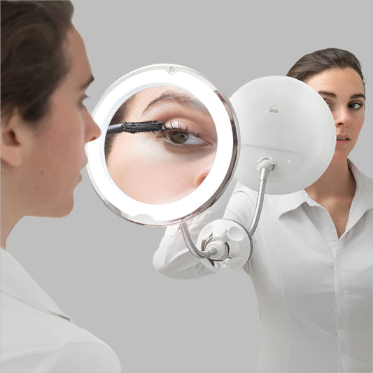 LED magnifying mirror with Flexible Arm and Suction Pad Mizoom InnovaGoods